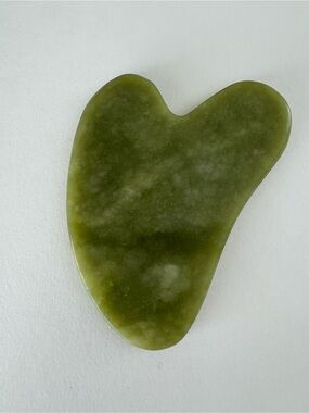 Green Jade Gua Sha Facial Massage Tool - Natural Stone